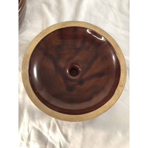 Vtg MARCREST OvenProof STONEWARE Brown Daisy Dot 1.5 QT CASSEROLE DISH w/LID USA - Picture 7 of 9